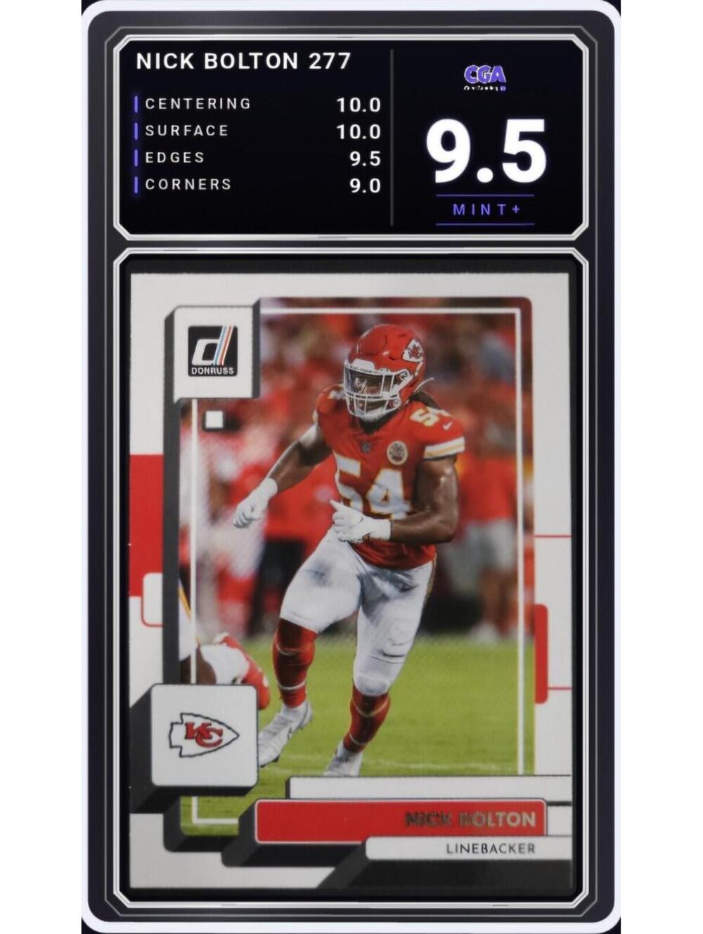 2022 Panini Donruss #277 Nick Bolton Kansas City Chiefs - CGA 9.5 Digital Grade